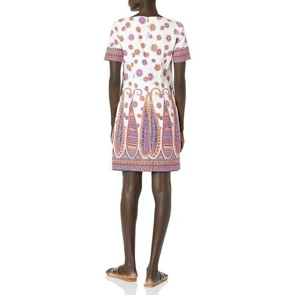 TRINA TURK Women’s Museum Short Sleeve Shift  Dress 10 - Picture 3 of 5